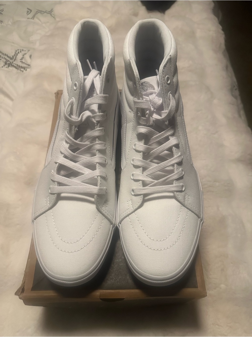 Vans Men's White High-Top Canvas Sneakers